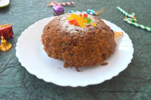 Eggless Microwave Christmas fruit cake