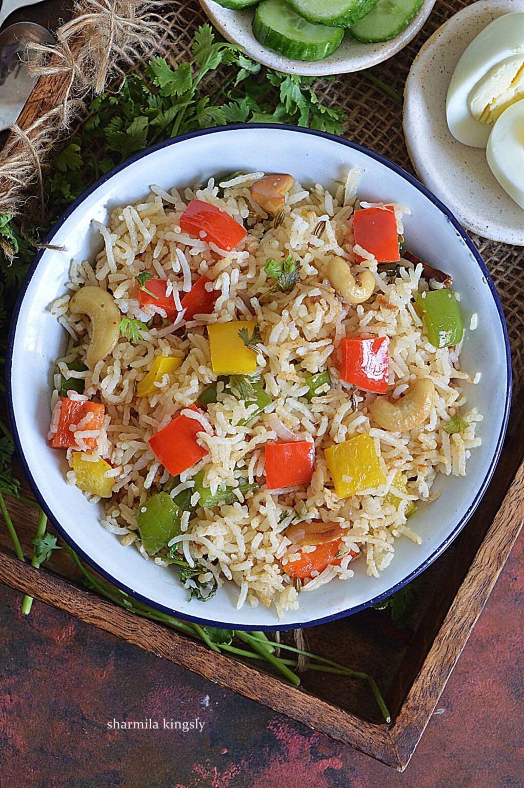 Easy Capsicum Rice Capsicum Rice | Capsicum Pulao | Bell Pepper Rice - Cook with Sharmila
