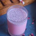Rose milk with chia seeds