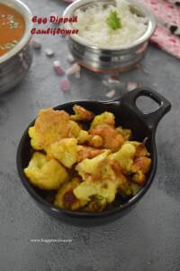 Egg Dipped Cauliflower Fry Recipe | Egg Coated Gobi Florets Fry