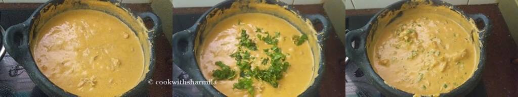 Step 7- Keto Chicken Curry - Garnish with coriander leaves