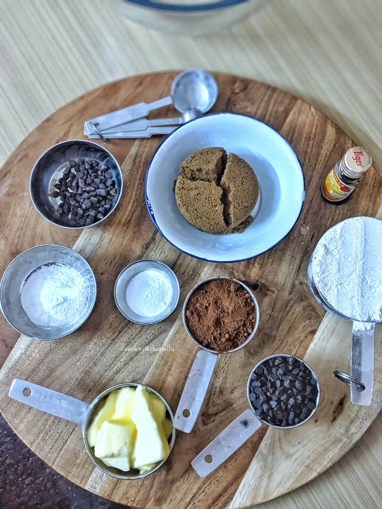 Ingredients for Guiltfree Chocolate Chip Cookies