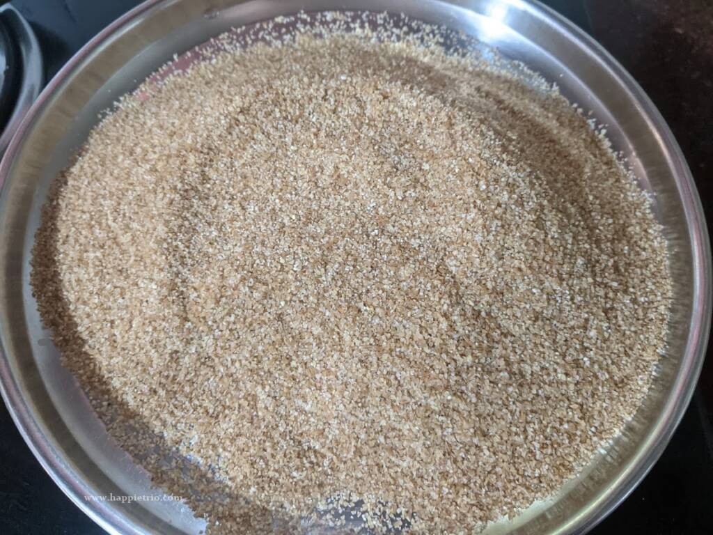Step 1 - Roast the Cracked Wheat