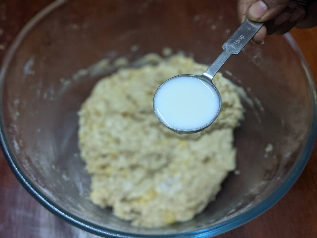 Add Almond Milk if the mixture is dry
