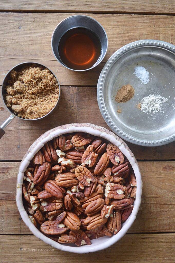 Ingredients for Candied Pecans