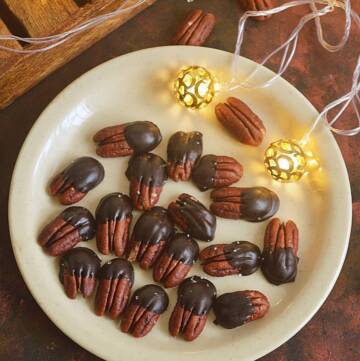 Chocolate dipped Pecans