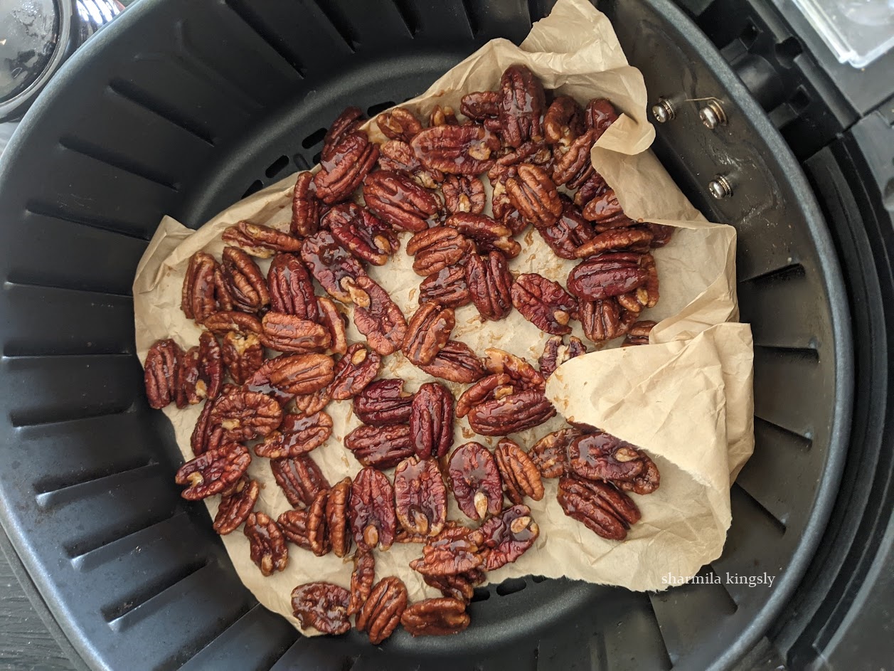 Cinnamon Glazed Pecans ( Airfryer & Oven ) Cook with Sharmila