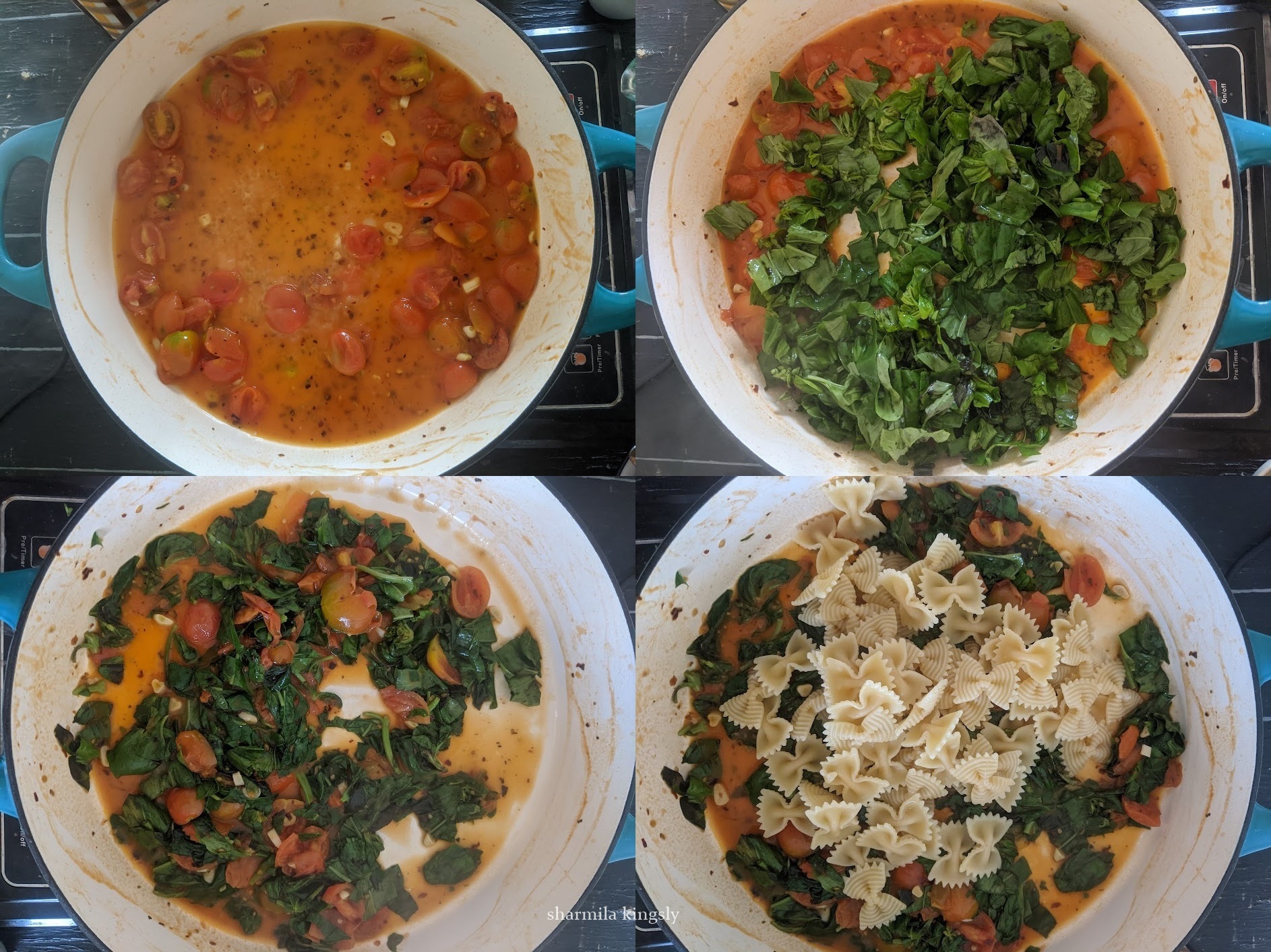 Image showcasing Tomato Basil Pasta - Cook with Sharmila